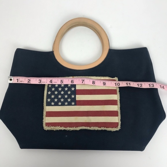 𝅺Amanda Smith Circle Handle American Flag Tote - Picture 13 of 15